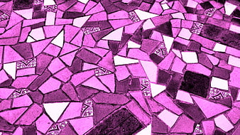 Purple Ceramic Mosaic Tile Pattern Texture Close Up
