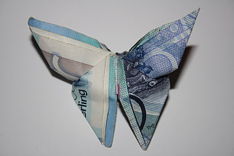 Origami Butterfly Crafted From British Pound Banknote