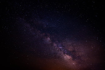 Milky Way Galaxy in Starry Night Sky