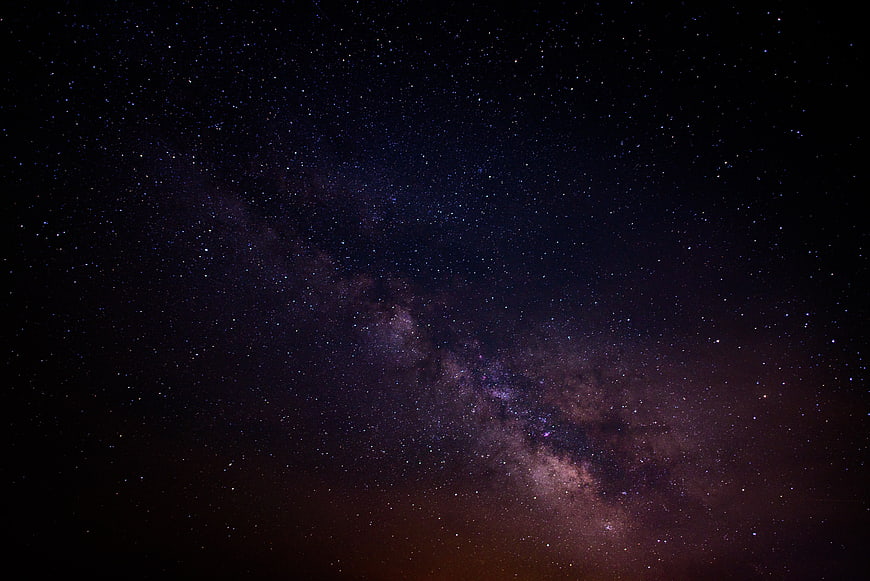 Milky Way Galaxy in Starry Night Sky