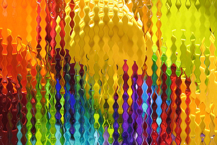 Colorful Wavy Glass Texture Abstract Background