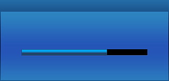 Blue Loading Bar Progress Indicator on Digital Screen