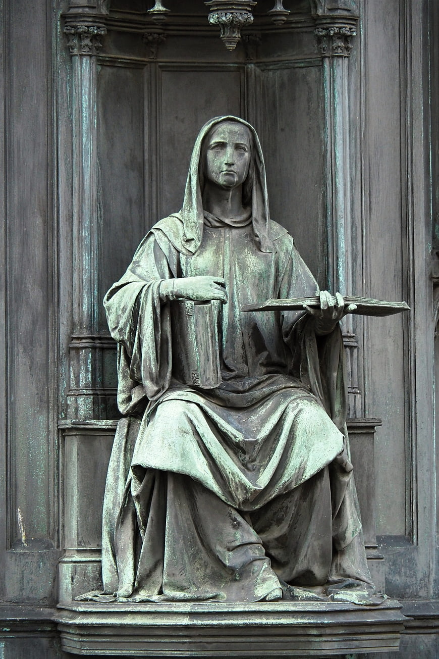 Bronze Statue of Saint Agnes of Bohemia in Prague