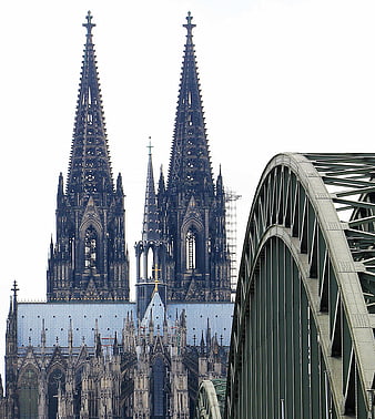 Cologne Cathedral and Hohenzollern Bridge Architecture