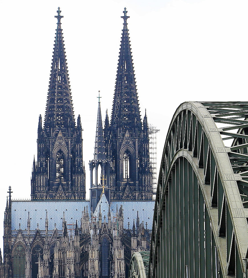 Cologne Cathedral and Hohenzollern Bridge Architecture