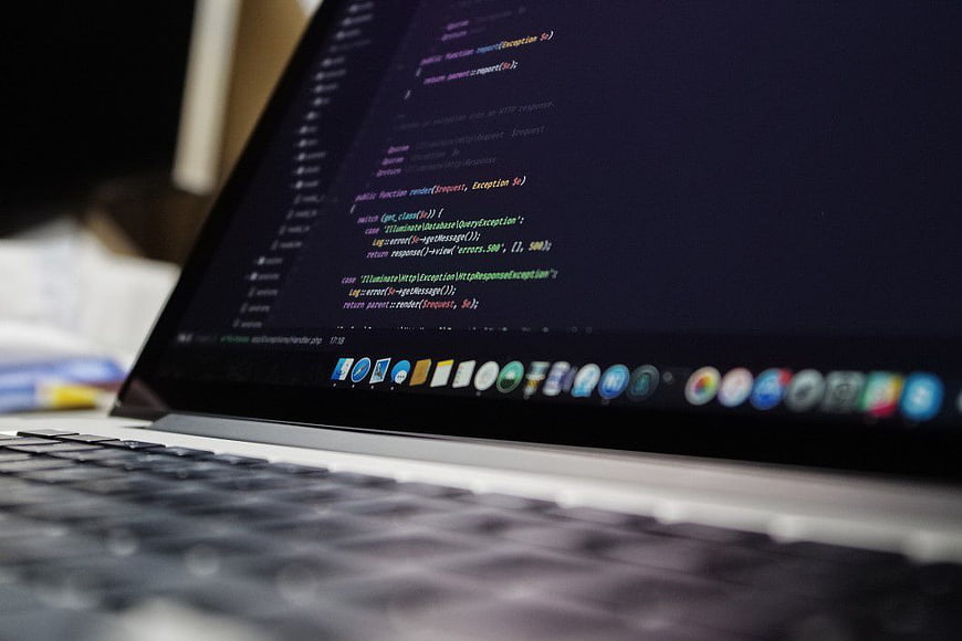Close-up of Code Editor on MacBook Pro Screen