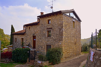Rustic Stone House in Lessinia Mountain Landscape