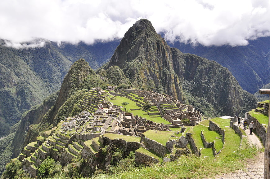 Machu Picchu Inca Ruins And Mountain Landscape In Peru
