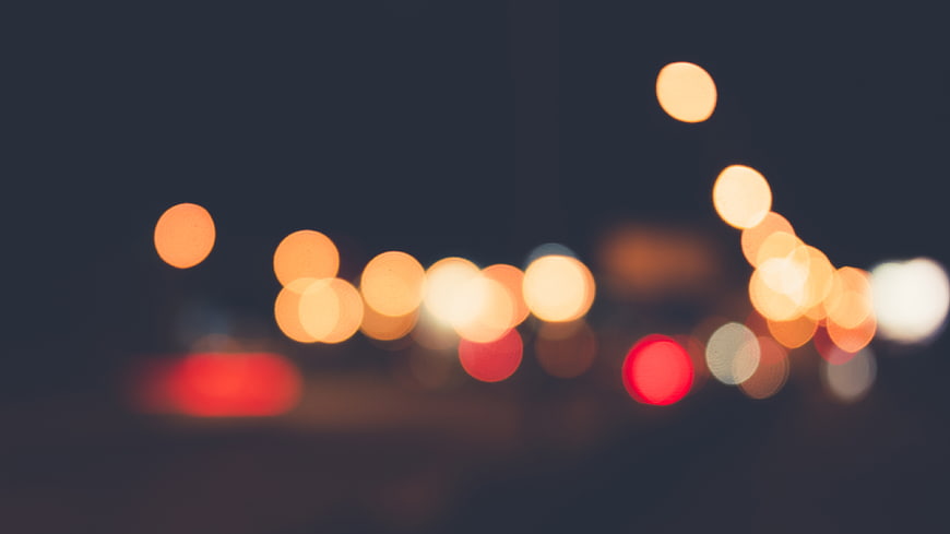 Abstract Bokeh City Lights at Night Background