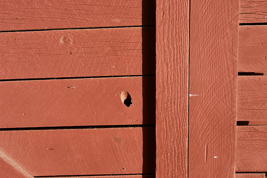 Red Painted Barn Wood Texture Background