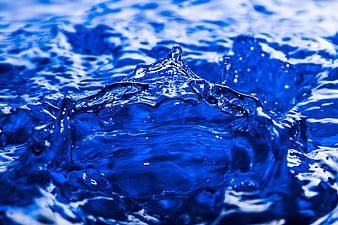 Dynamic Blue Water Splash Close-Up