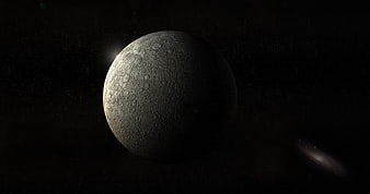 Cinematic 3D Render of Cratered Moon in Deep Space