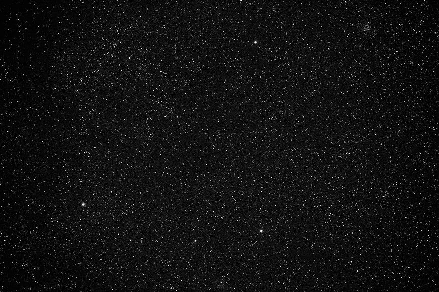 Black and white starry night sky background