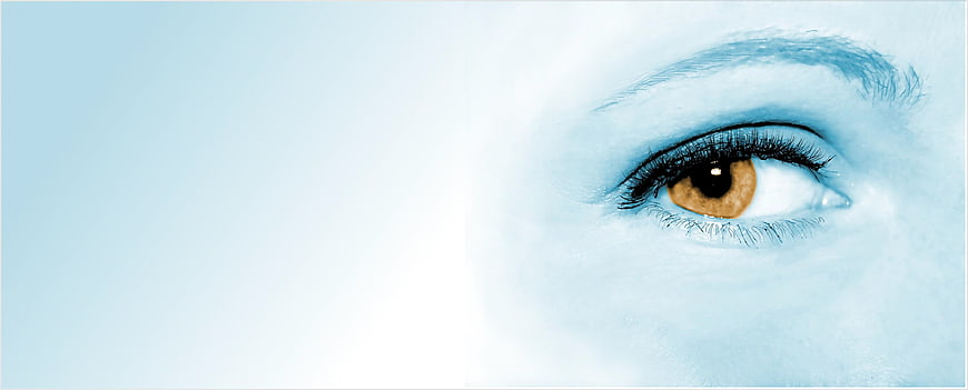 Close-up of Woman's Eye with Blue Skin Tone