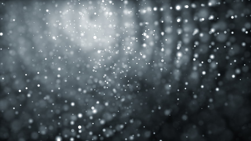 Abstract Blue Bokeh Background with Glowing Light Particles