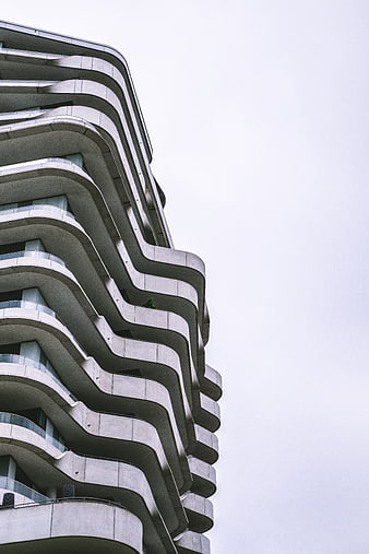 Modern Curved Apartment Building Architecture