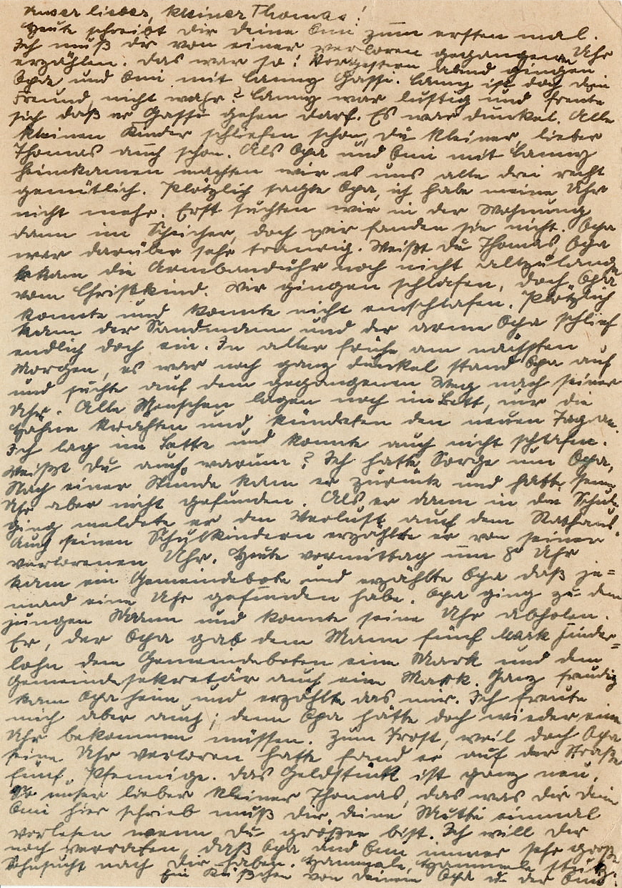 Vintage German Sütterlin Handwriting on Aged Paper