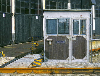 Vintage Railway Signal Box at Locomotive Roundhouse