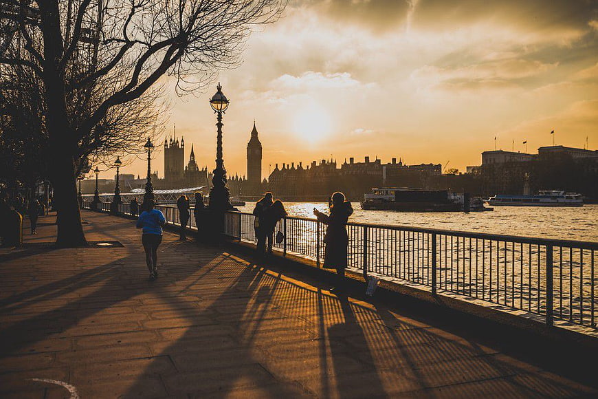 London Sunset on the River Thames with Big Ben