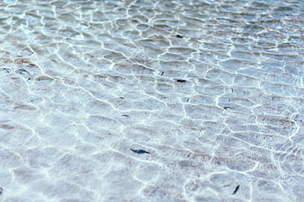 Crystal Clear Shallow Ocean Water Ripples on Sandy Beach