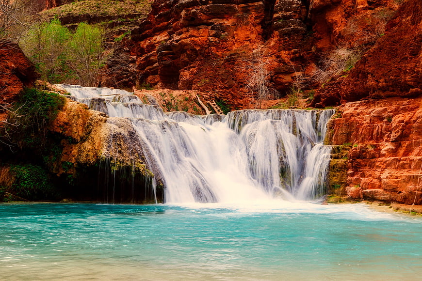 Havasu Falls Waterfall in Red Rock Canyon, Arizona