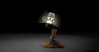 3D Rendered Robot Head With Glowing Eyes On Dark Background