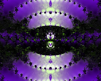Abstract Purple and Green Fractal Pattern Background