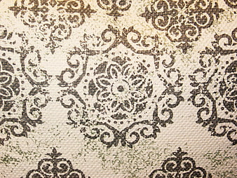 Vintage Damask Textile Pattern Close-Up