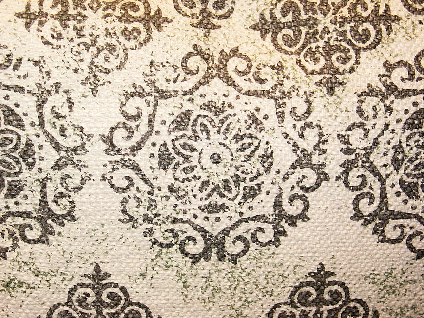 Vintage Damask Textile Pattern Close-Up
