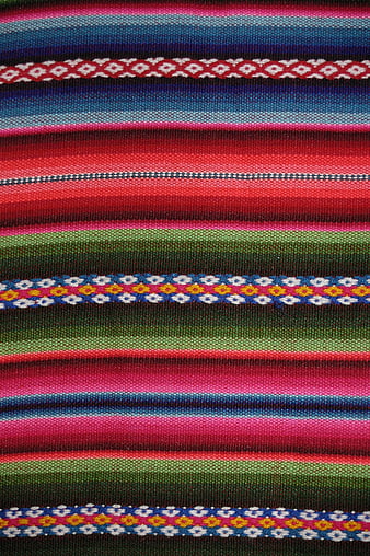 Colorful Mexican Serape Fabric Texture Close Up