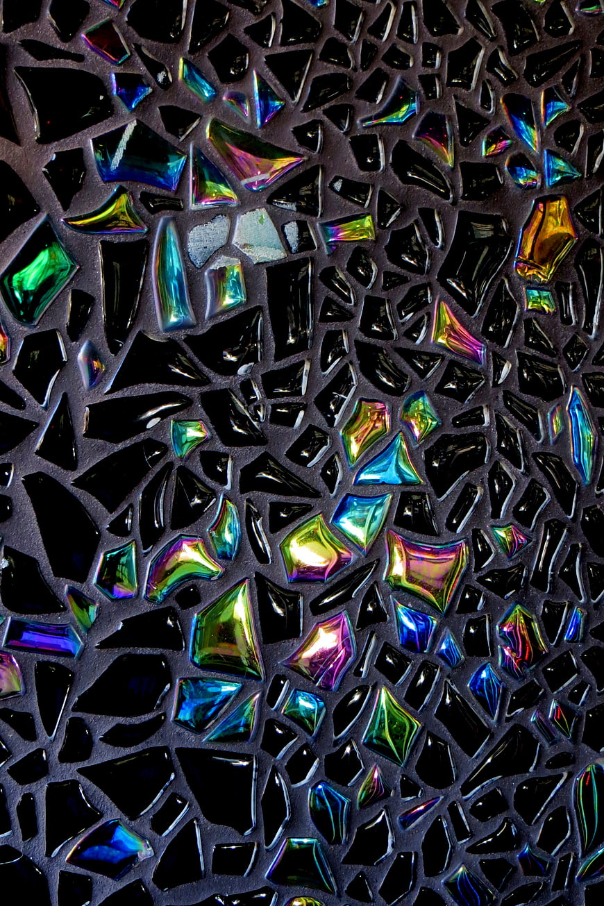 Abstract Iridescent Glass Mosaic Pattern Texture