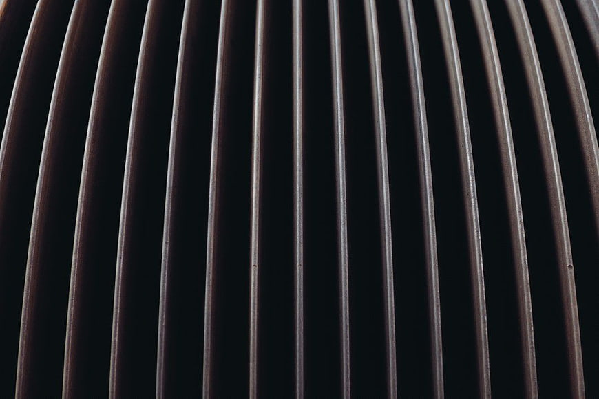 Abstract Close-Up of Vertical Metal Grill Bars