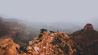 Misty Canyon Trail with Red Rock Formations