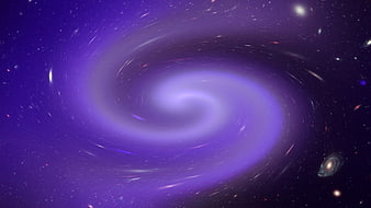 Purple Spiral Galaxy Space Background
