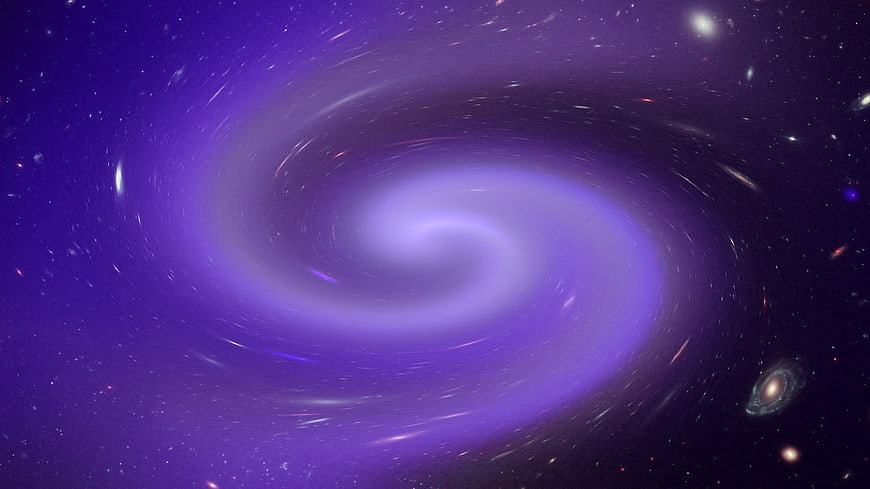 Purple Spiral Galaxy Space Background
