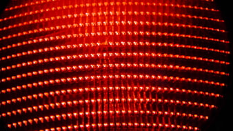 Close-up of red LED traffic signal lights