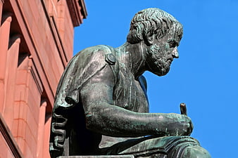 Bronze Statue of Aristotle in Freiburg, Germany