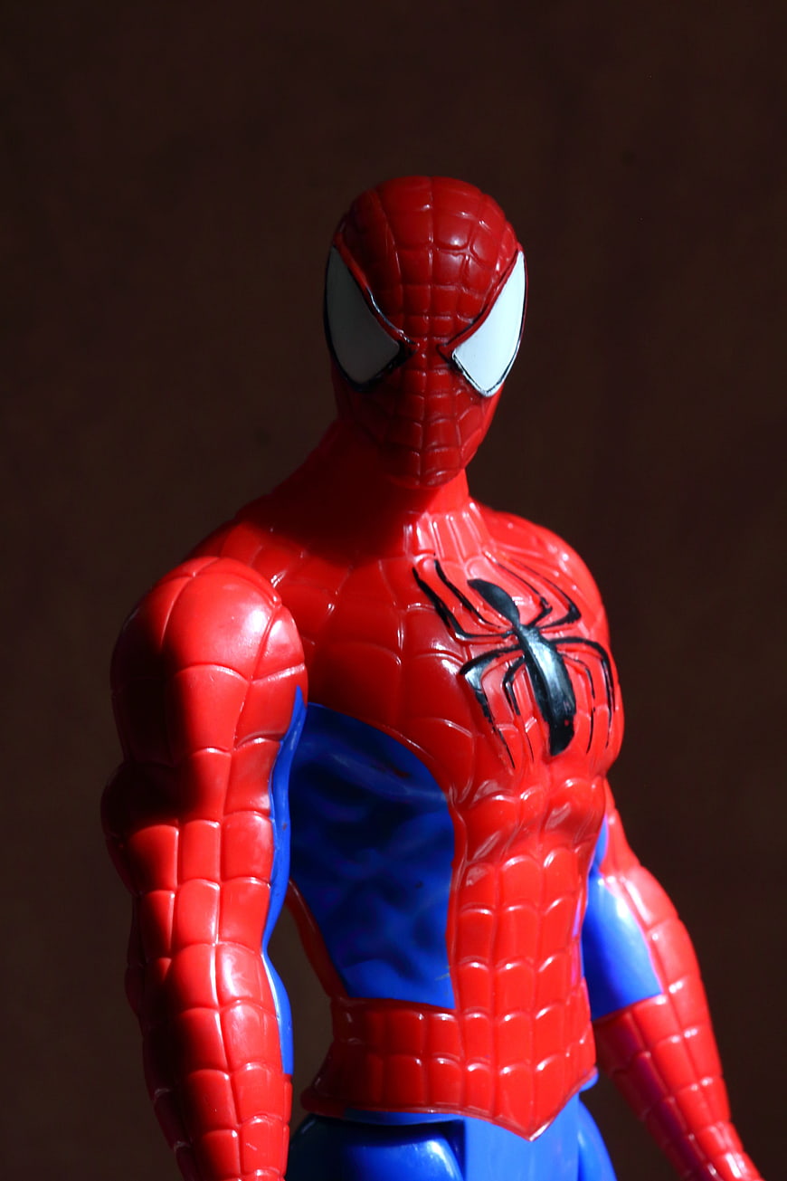 Close-up of Spider-Man Action Figure Toy
