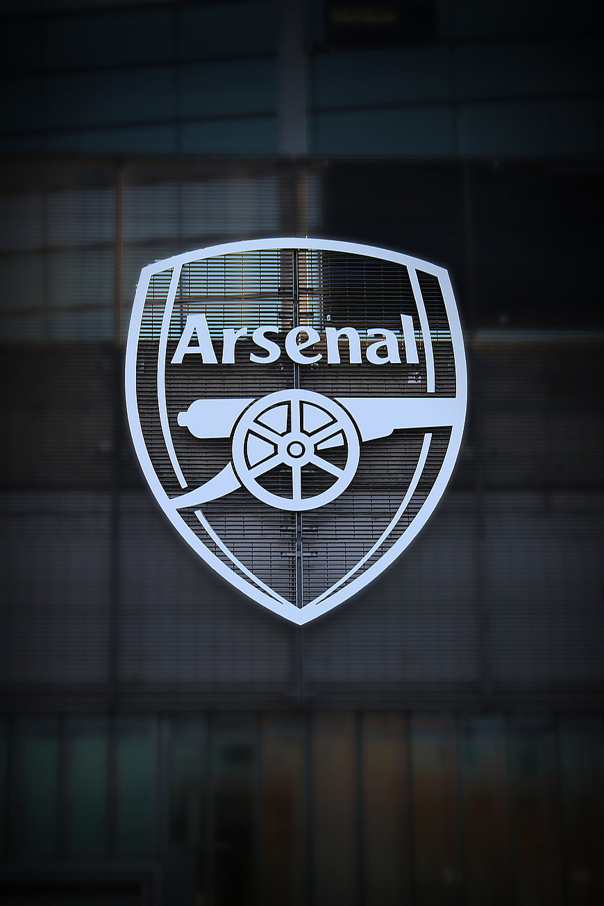 Arsenal FC Logo on Stadium Glass Facade