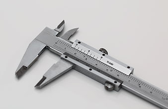 Precision Stainless Steel Vernier Caliper On White Background