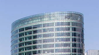 Modern Curved Glass Office Building Architecture