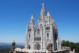 Sagrada Familia de Montserrat Gothic Cathedral in Barcelona, Spain