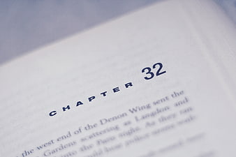 Close-up of Chapter 32 in a Printed Book
