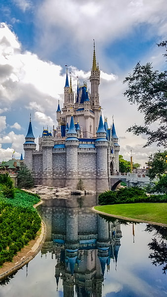 Cinderella Castle Reflection in Lake at Walt Disney World
