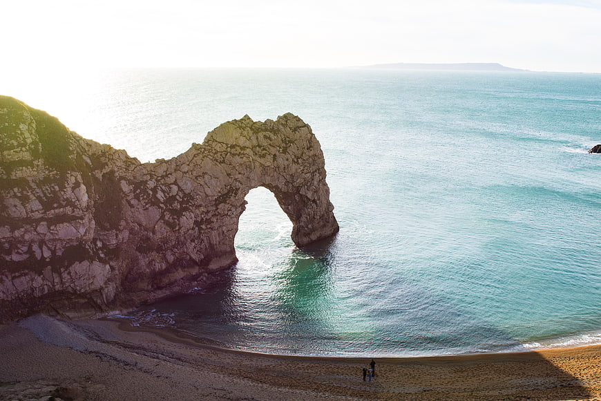 Durdle Door Arch on Jurassic Coast Beach