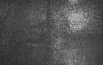 Abstract Black and White Mosaic Tile Texture Background