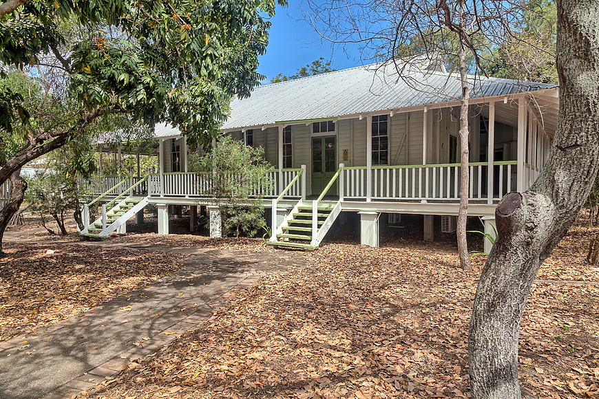 Historic Queenslander House with Veranda and Leafy Yard