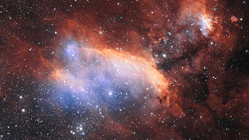 Stunning Deep Space Nebula with Star Clusters and Cosmic Dust