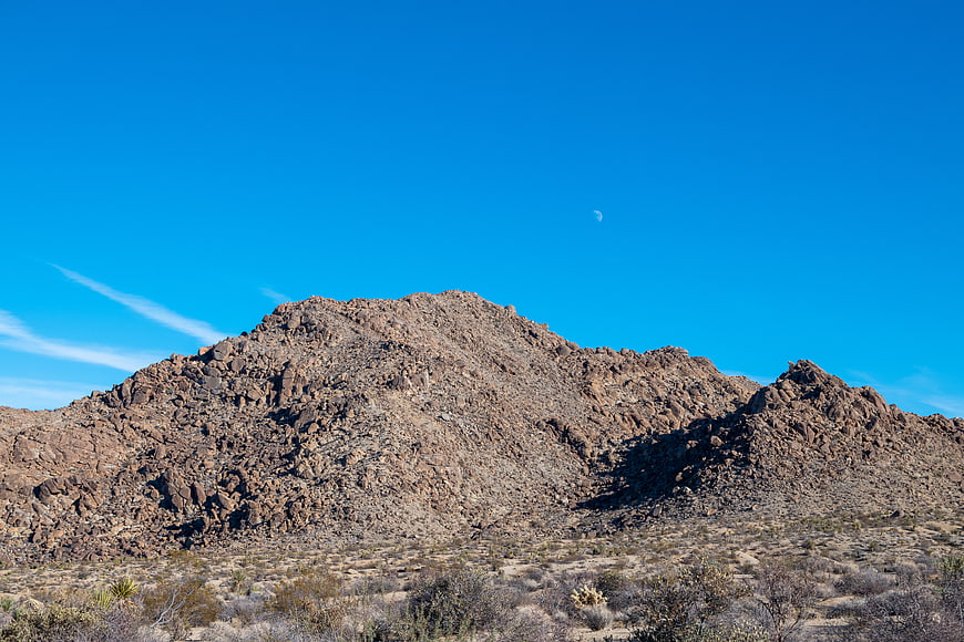 Rocky Desert Mountain Landscape Under Blue Sky