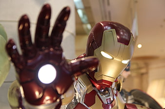 Iron Man Cosplay Close-Up With Glowing Repulsor Hand